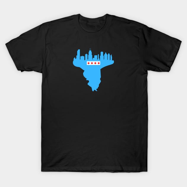 Chicago Illinois City Flag T-Shirt by Abide the Flow